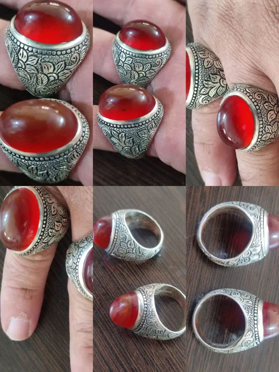 انگشتر نقره دست‌سازقلم .معاوضه فقط با موبایل|جواهرات|تهران, اتابک|دیوار