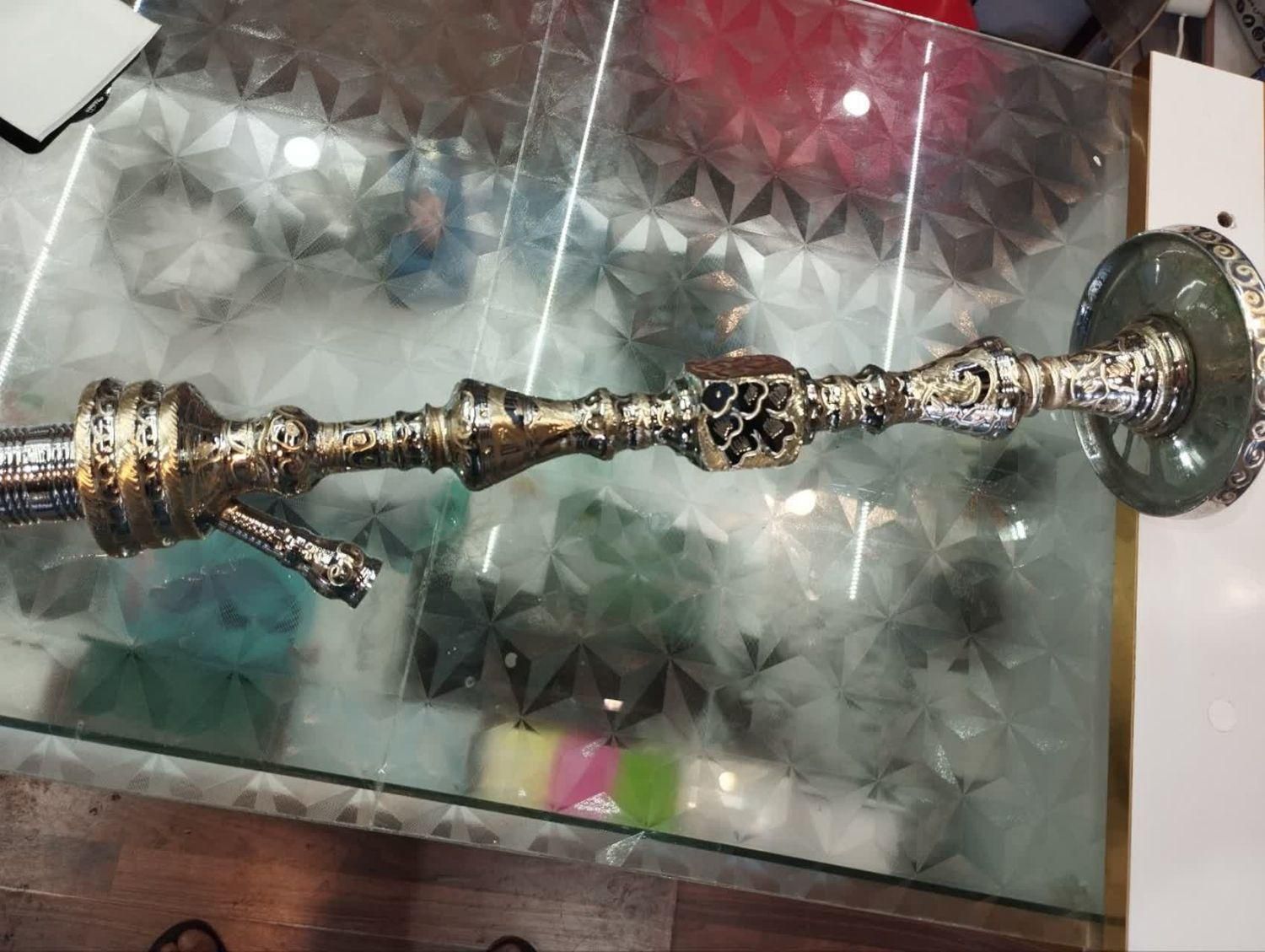 قلیان مخصوص برگ و خوانساری سنگین برنجی باشیلنگ چرم|کلکسیون و سرگرمی|کرج, فاز ۴ مهرشهر|دیوار