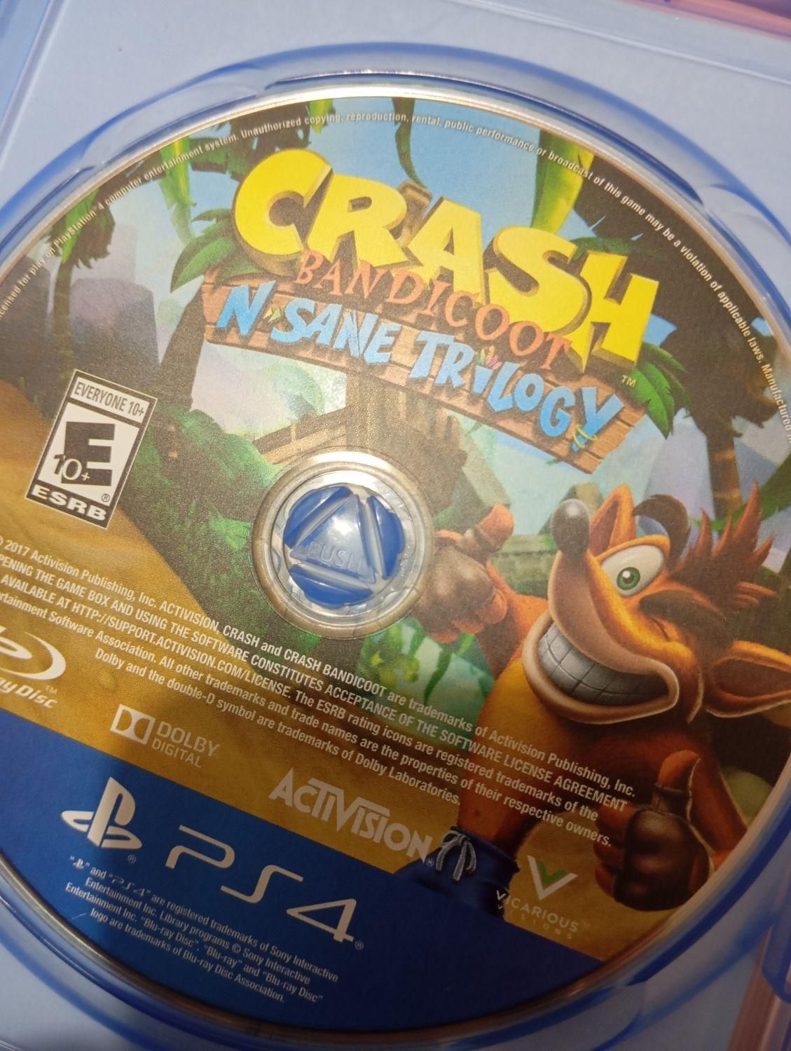بازی crash bandicoot nsame trilogyکارکرده در حد نو|کنسول، بازی ویدئویی و آنلاین|تهران, حکیمیه|دیوار
