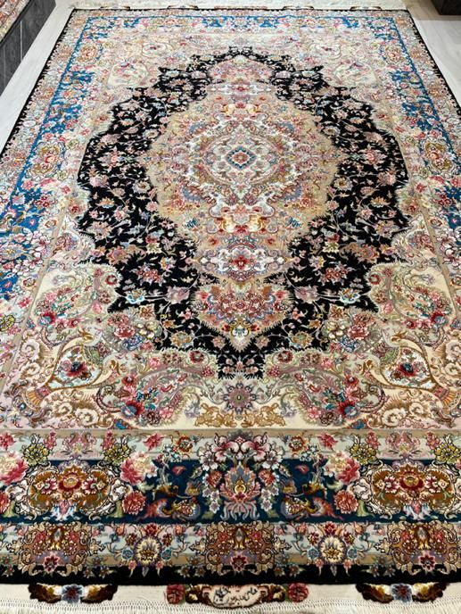 فرش جفت ۶متر تبریز خطیبی گلدانی چله،حاشیه ابریشم|فرش|تهران, آبشار تهران (دریاچه)|دیوار