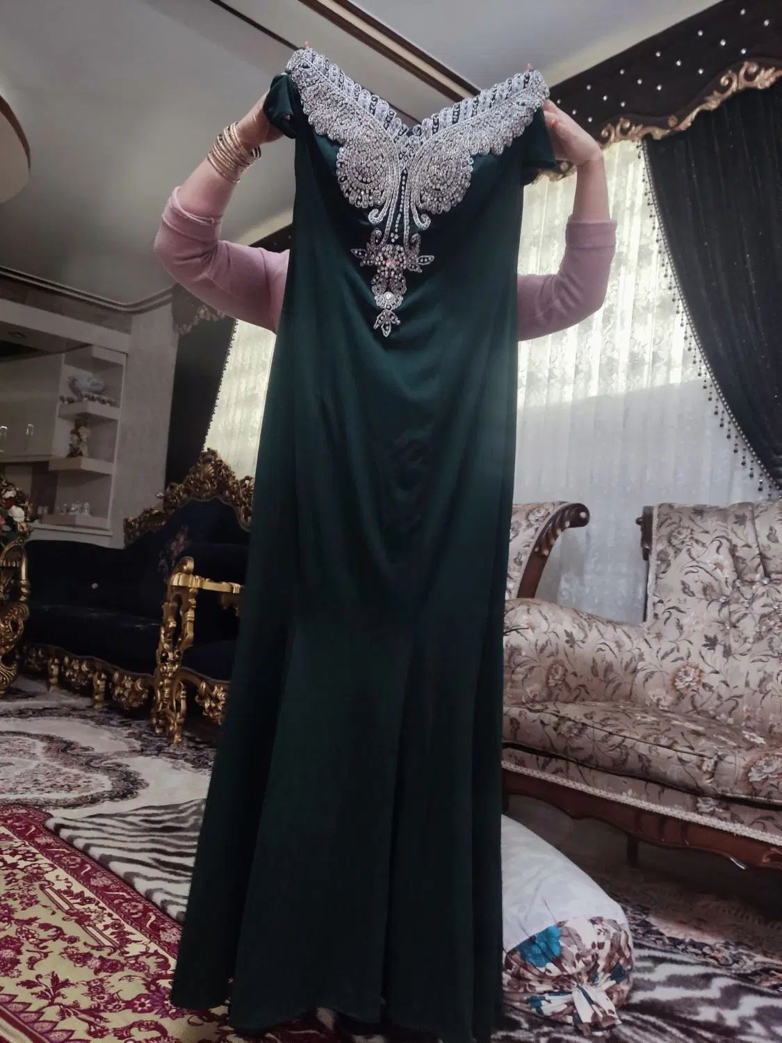 لباس مجلسی یکبارپوشیده شده کشداروبنددارسایز۴۴تا۴۸|لباس|شاهین دژ, |دیوار