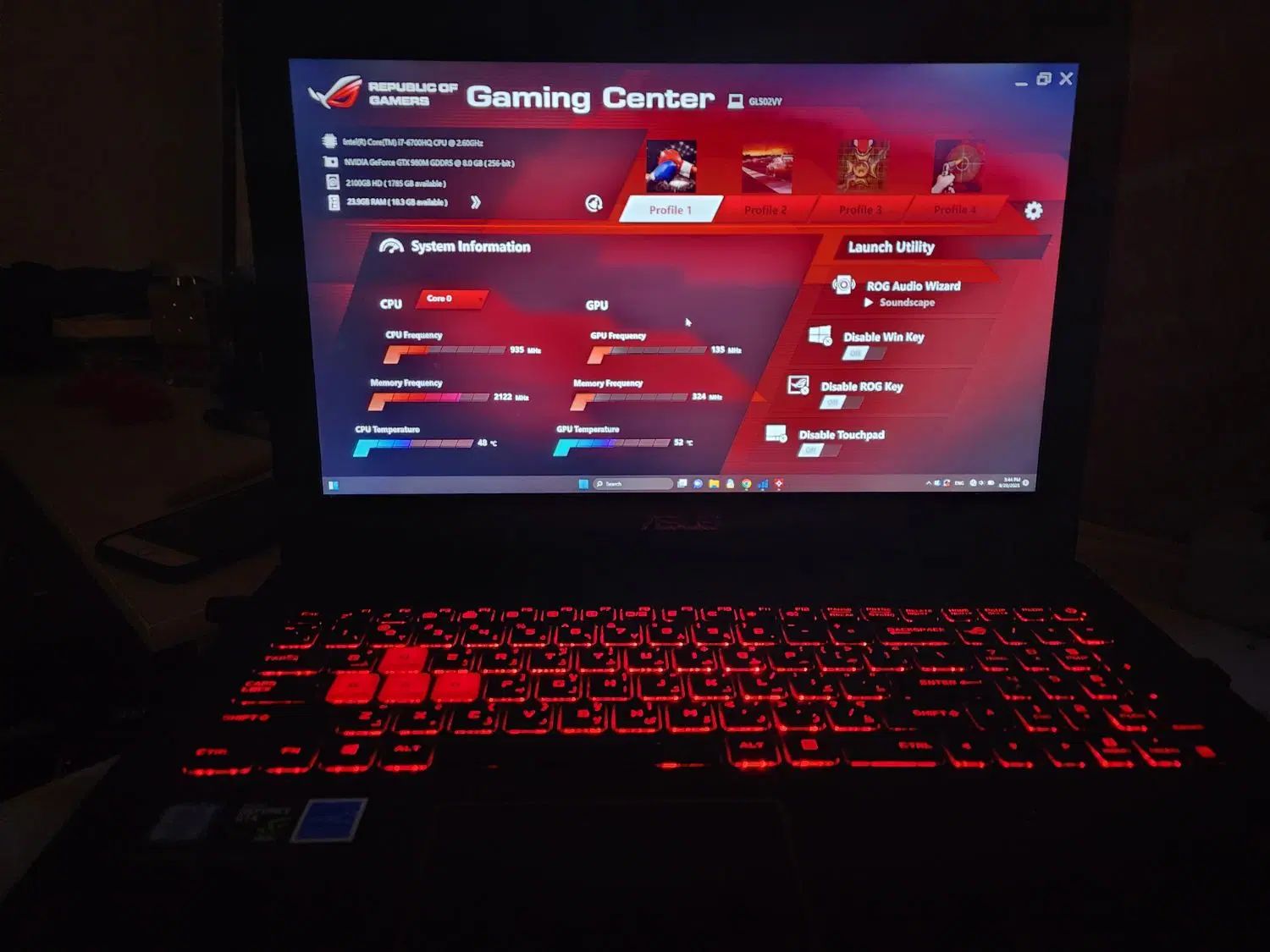 لپتاپ asus gl502vy 980ti 8gb|رایانه همراه|کرج, گوهردشت|دیوار
