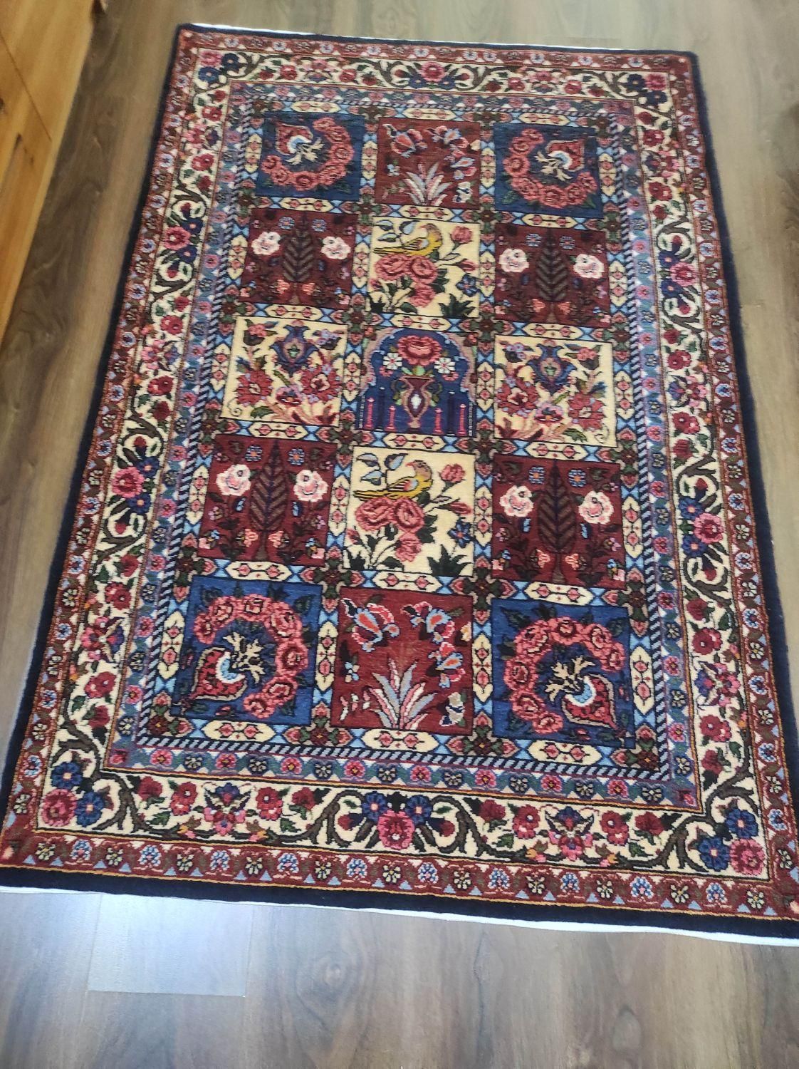 قالیچه دست بافت چهارمحالی|فرش|اصفهان, احمدآباد|دیوار