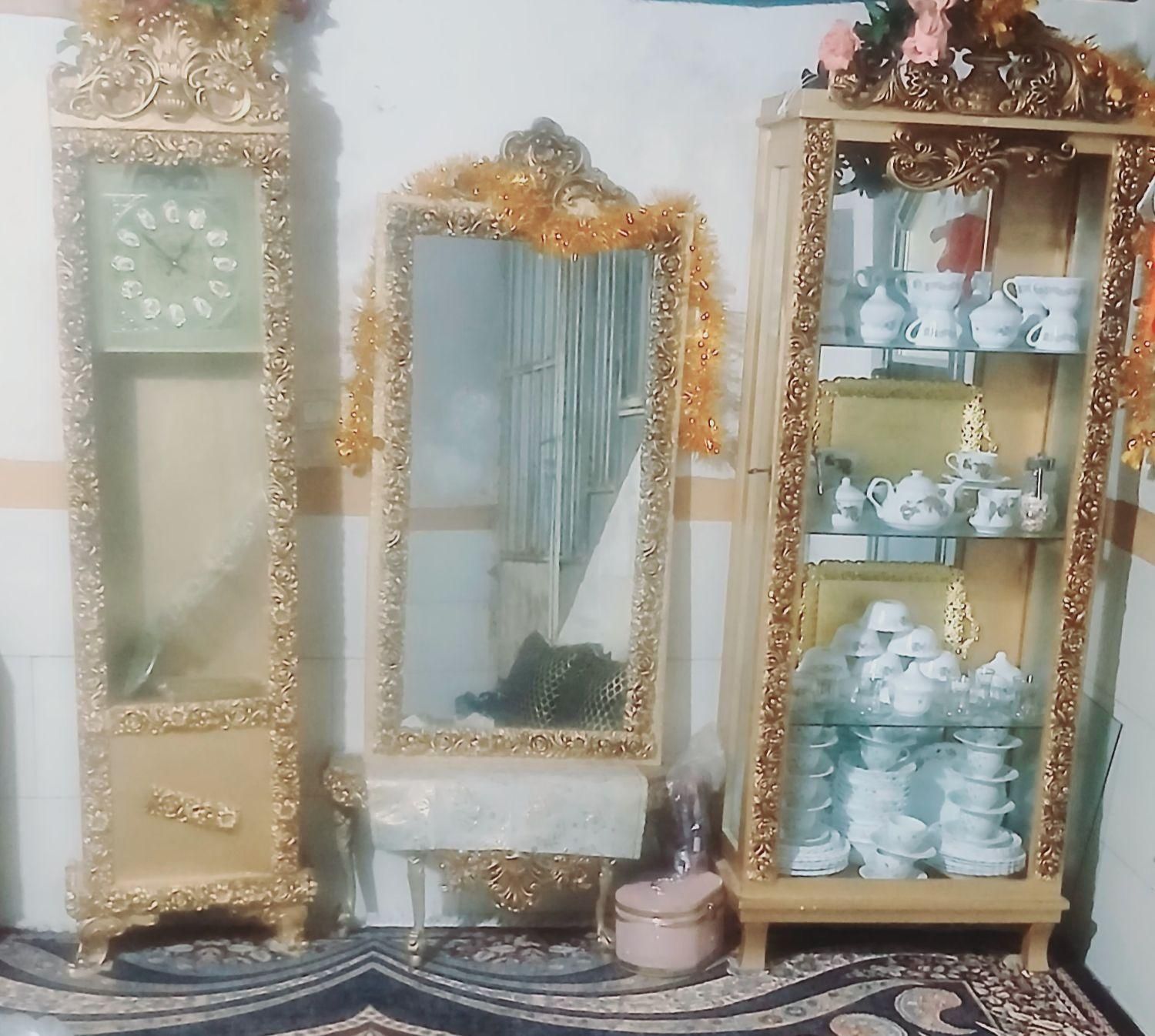 سرویس بوفه اینه ساعت|بوفه، ویترین، کنسول|یزد, |دیوار