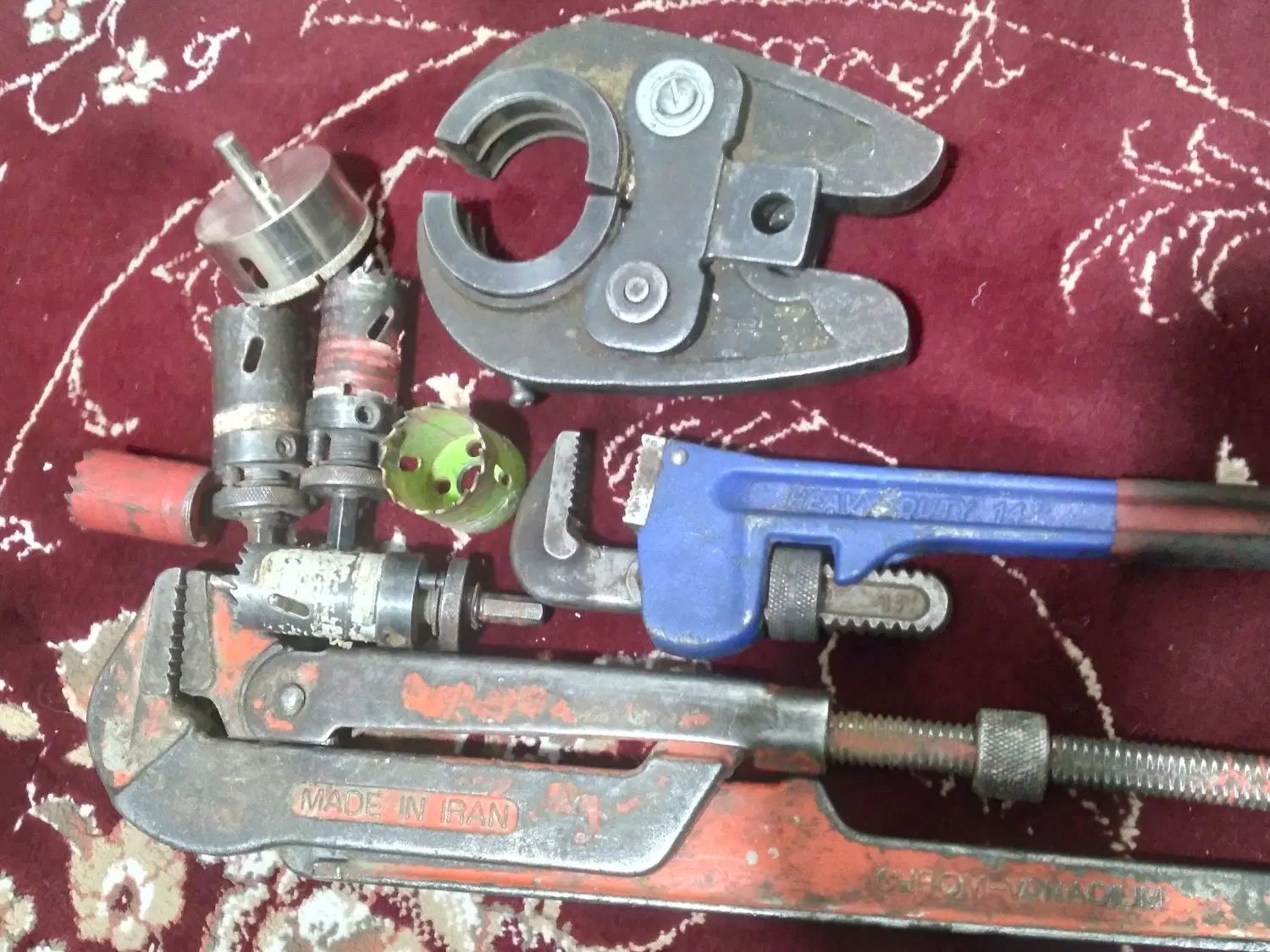 آچار لوله گیر بزرگ و کوچیک و گرد بور|ابزارآلات|کرج, آق تپه|دیوار