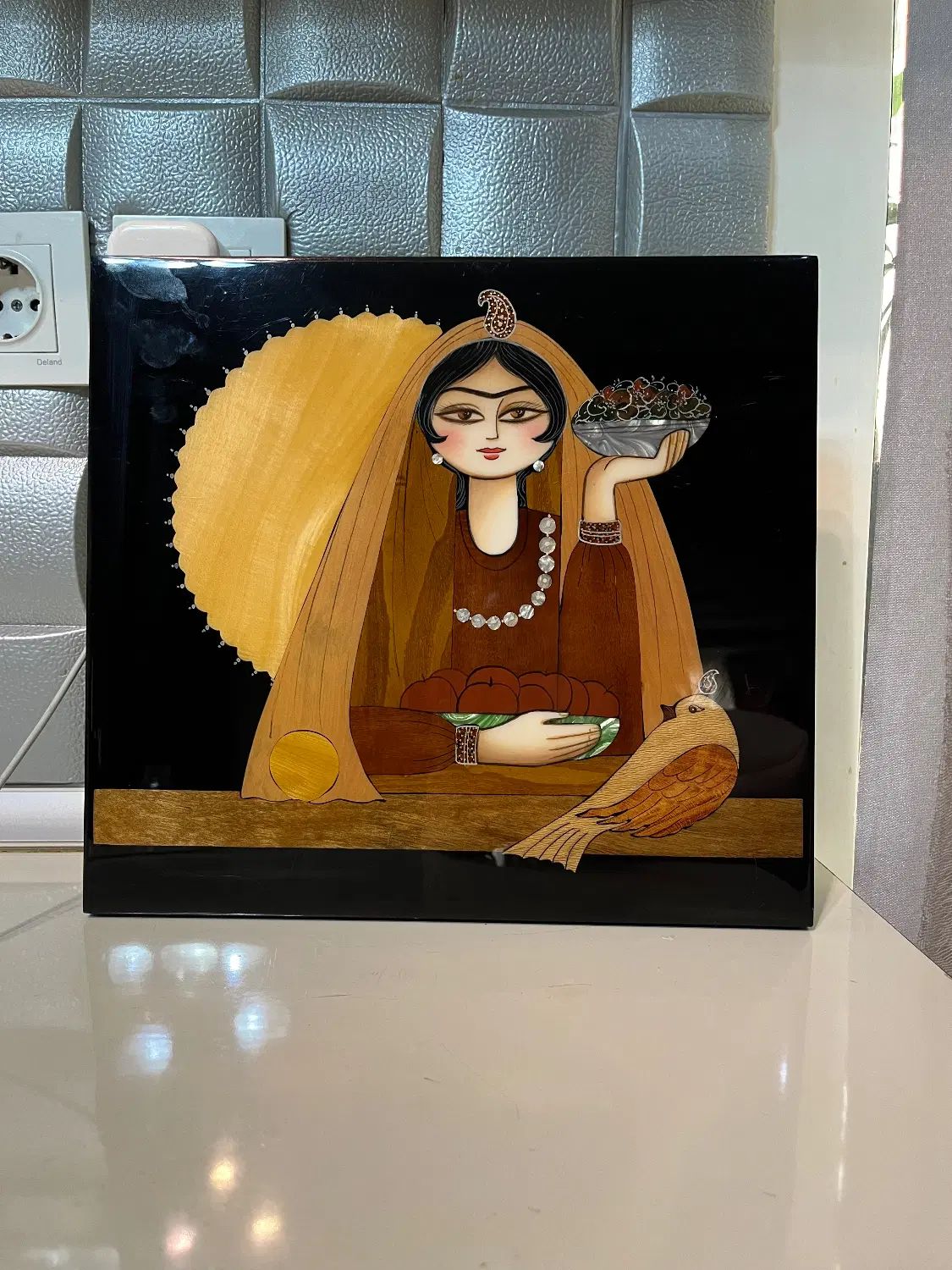 تابلو معرق روی چوب ، کار دست اندازه ۳۰ در ۳۰|صنایع دستی و سایر لوازم تزئینی|تهران, طرشت|دیوار