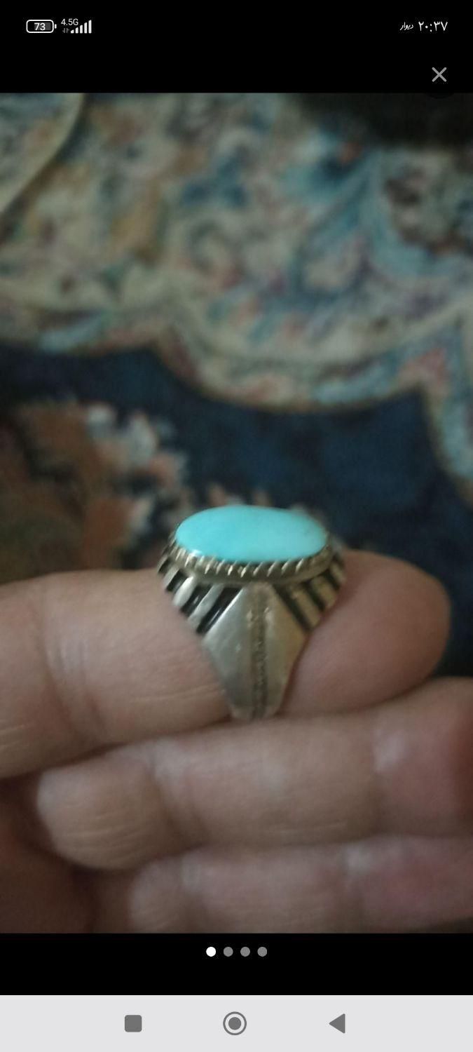 انگشتر نقره فیروزه نیشابوری|جواهرات|تهران, طیب|دیوار