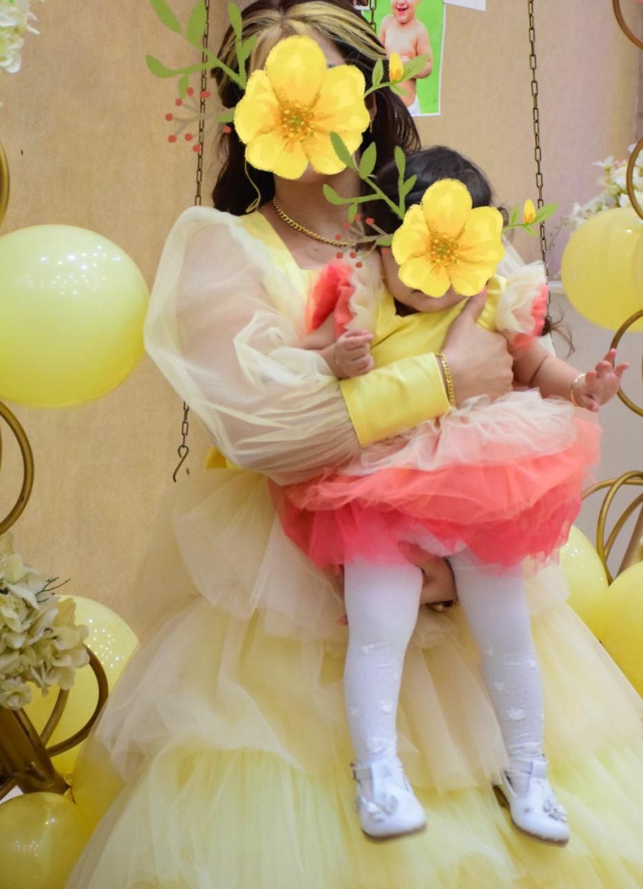 پیراهن مجلسی ( طرح پاییز، ست مادر و دختری)|لباس|رشت, کوی بیانی|دیوار