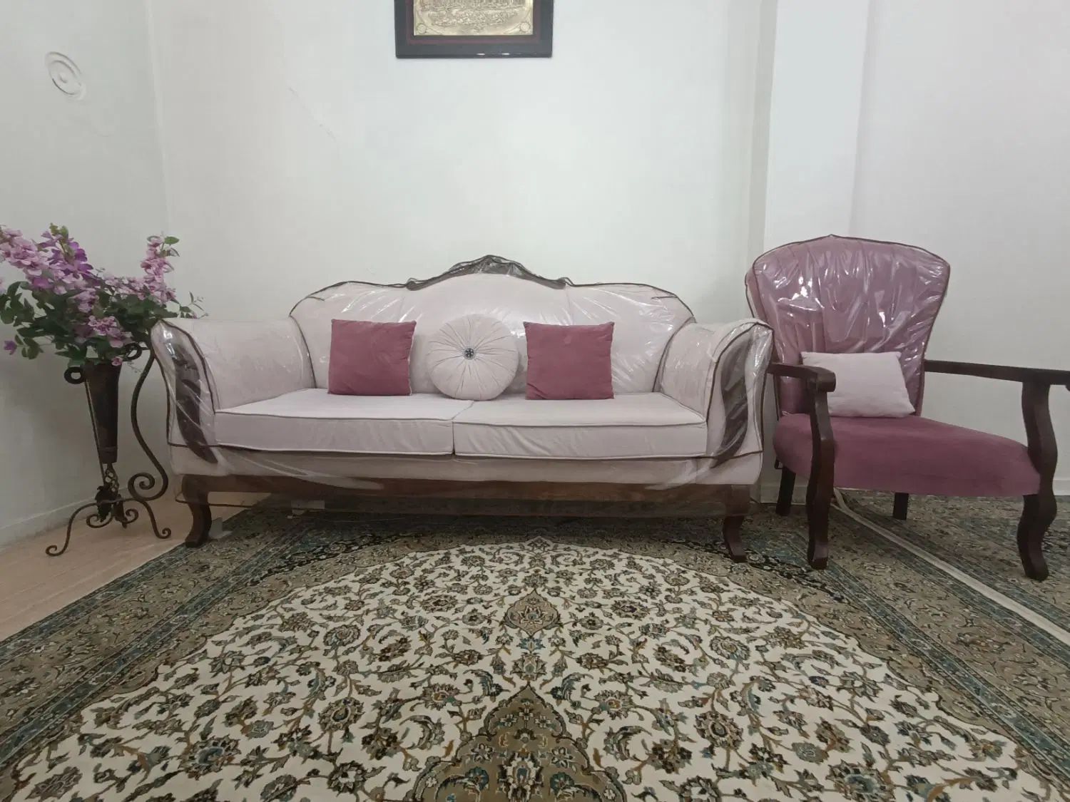 مبل 7نفره  کلاسیک طرح فرانسوی روکش ترک 55 ملیون|مبلمان خانگی و میز عسلی|تهران, خانی‌آباد|دیوار