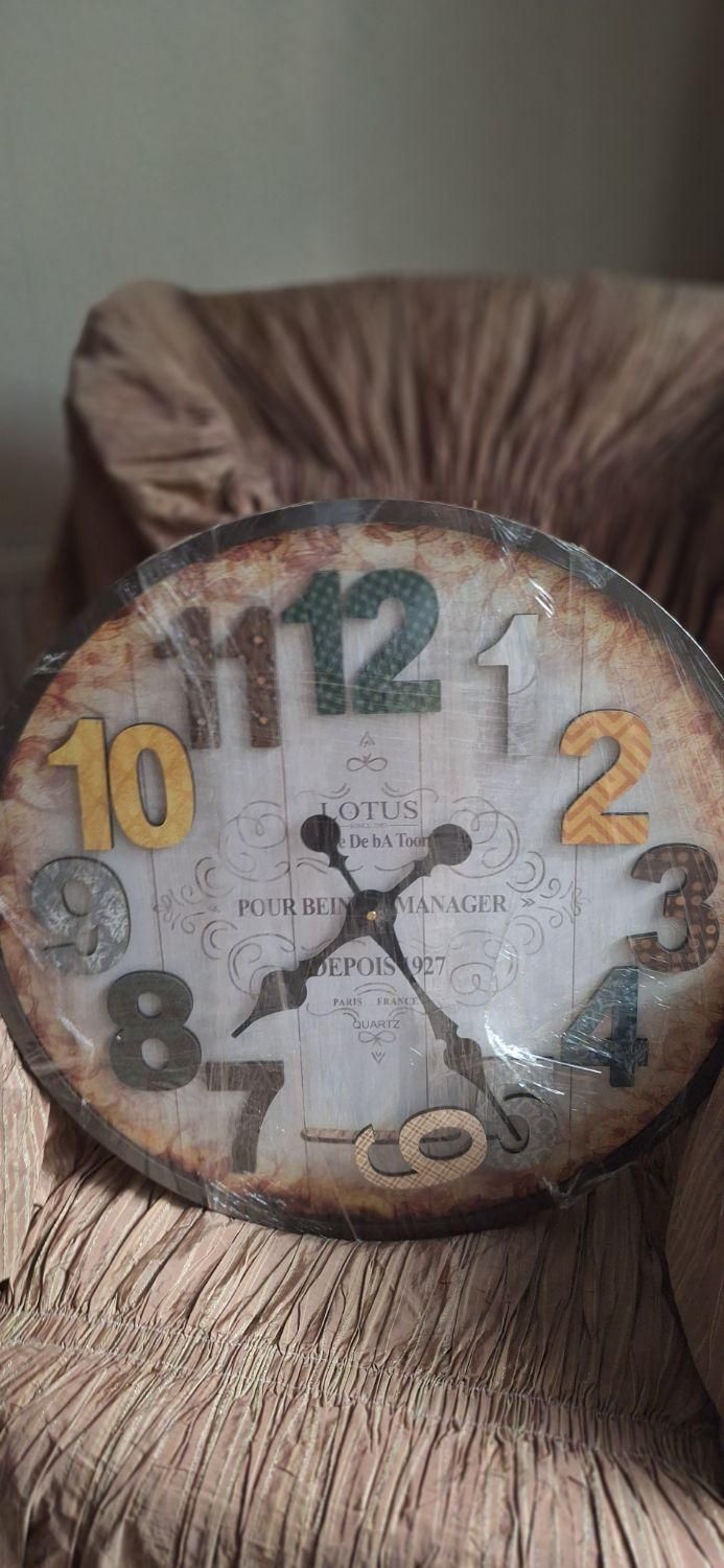 ساعت دیواری طرح مدرن آمریکایی مدل لوتوس وینتیج|ساعت دیواری و تزئینی|کرج, گوهردشت|دیوار