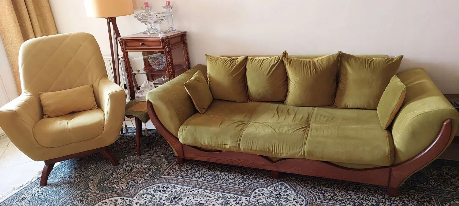 ست مبلمان راحتی ۷ نفره به همراه ناهارخوری ۶ نفره|مبلمان خانگی و میز عسلی|تهران, شهران شمالی|دیوار