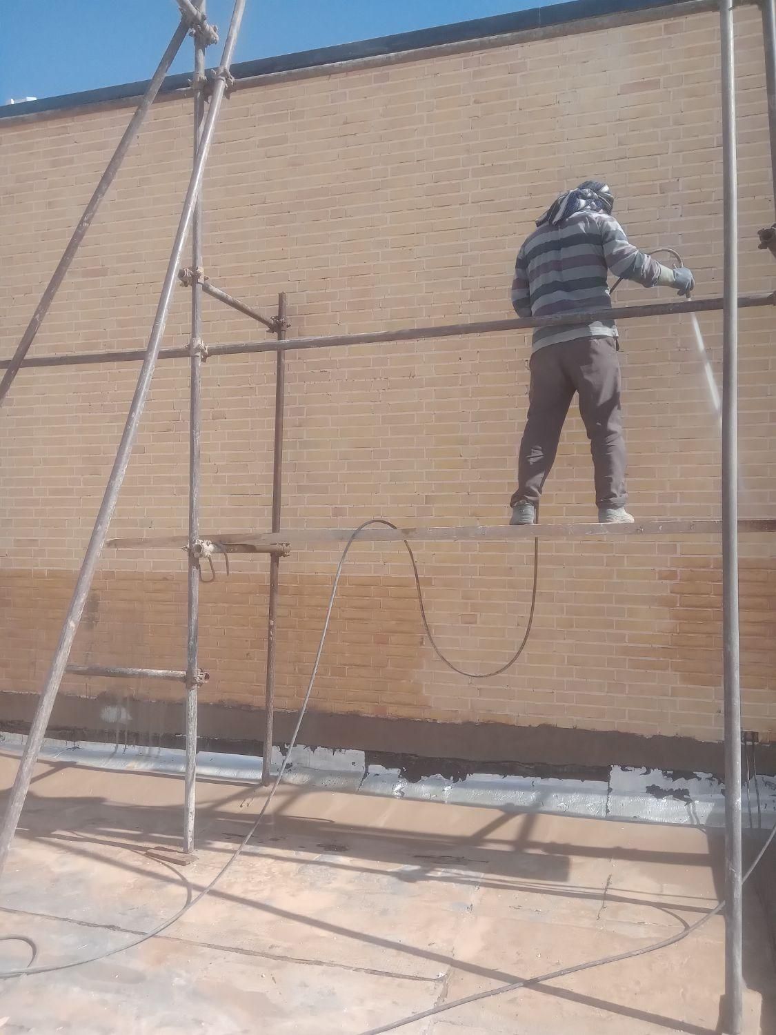 سنگسابی.کفسابی انواع سنگ.ساب آجرپوشش نانو|خدمات نظافت|اصفهان, ناژوان|دیوار