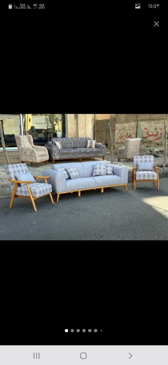 مبل دسته چوبی مینی|مبلمان خانگی و میز عسلی|ماهدشت, |دیوار