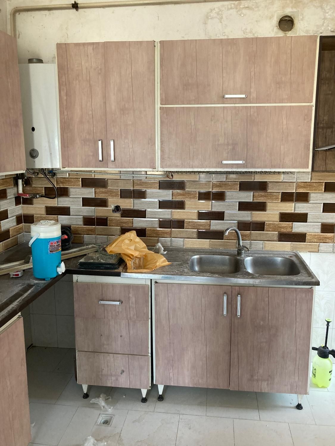 کابینت  سینک  هود شیر|آب‌چکان و نظم‌دهنده ظروف|ساوه, |دیوار