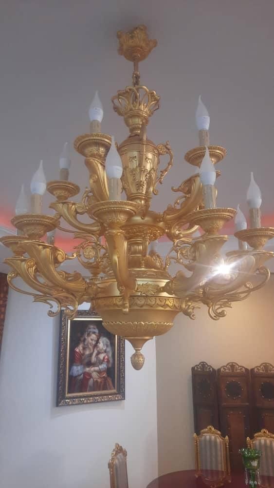 فروش خریدارلوستر های برنزی ابکاری طلایی|لوستر و چراغ آویز|تهران, ستارخان|دیوار