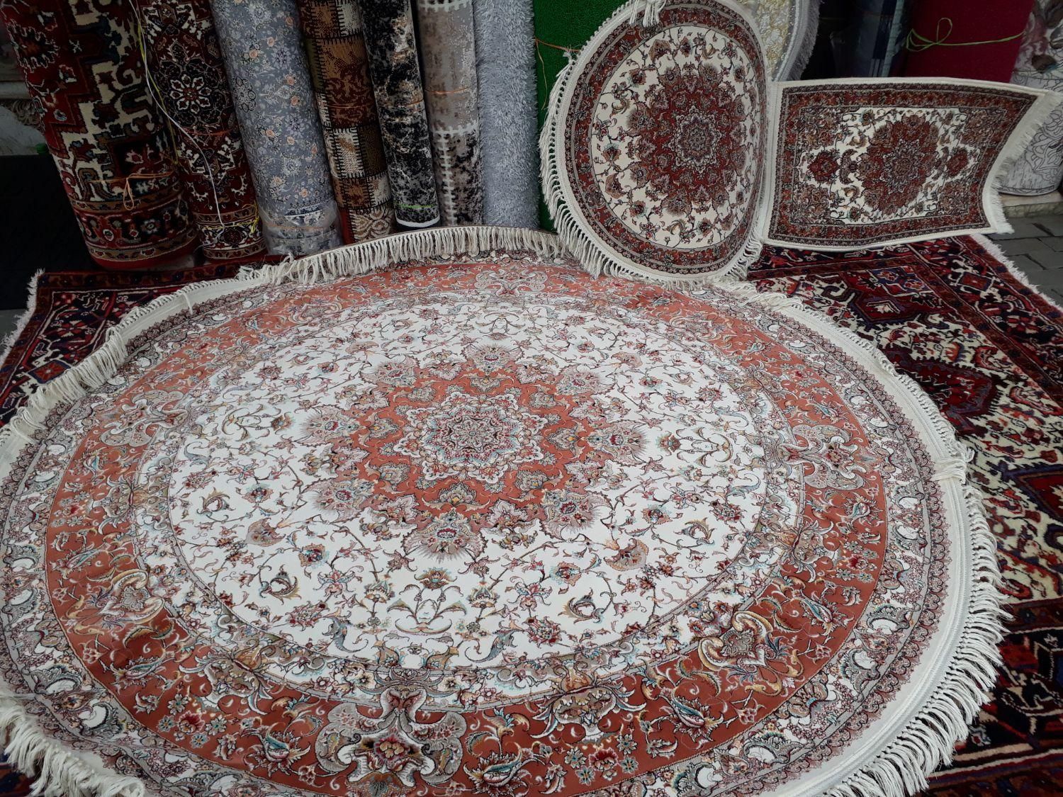 فرش اولیا۲×۲گرد۱۰۰۰شانه دایره۴مترکامل اولیا|فرش|تبریز, |دیوار