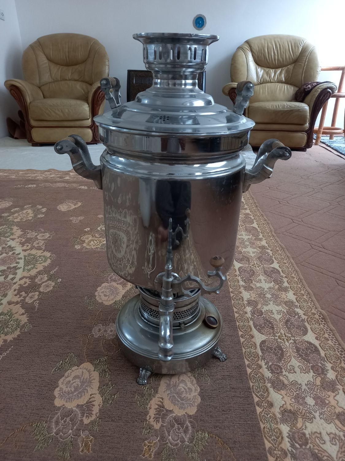 سماور۲۰لیتری نفتی  قدیمی با مهر شیر برادران|سماور، چای‌ساز، قهوه‌ساز|اردبیل, |دیوار
