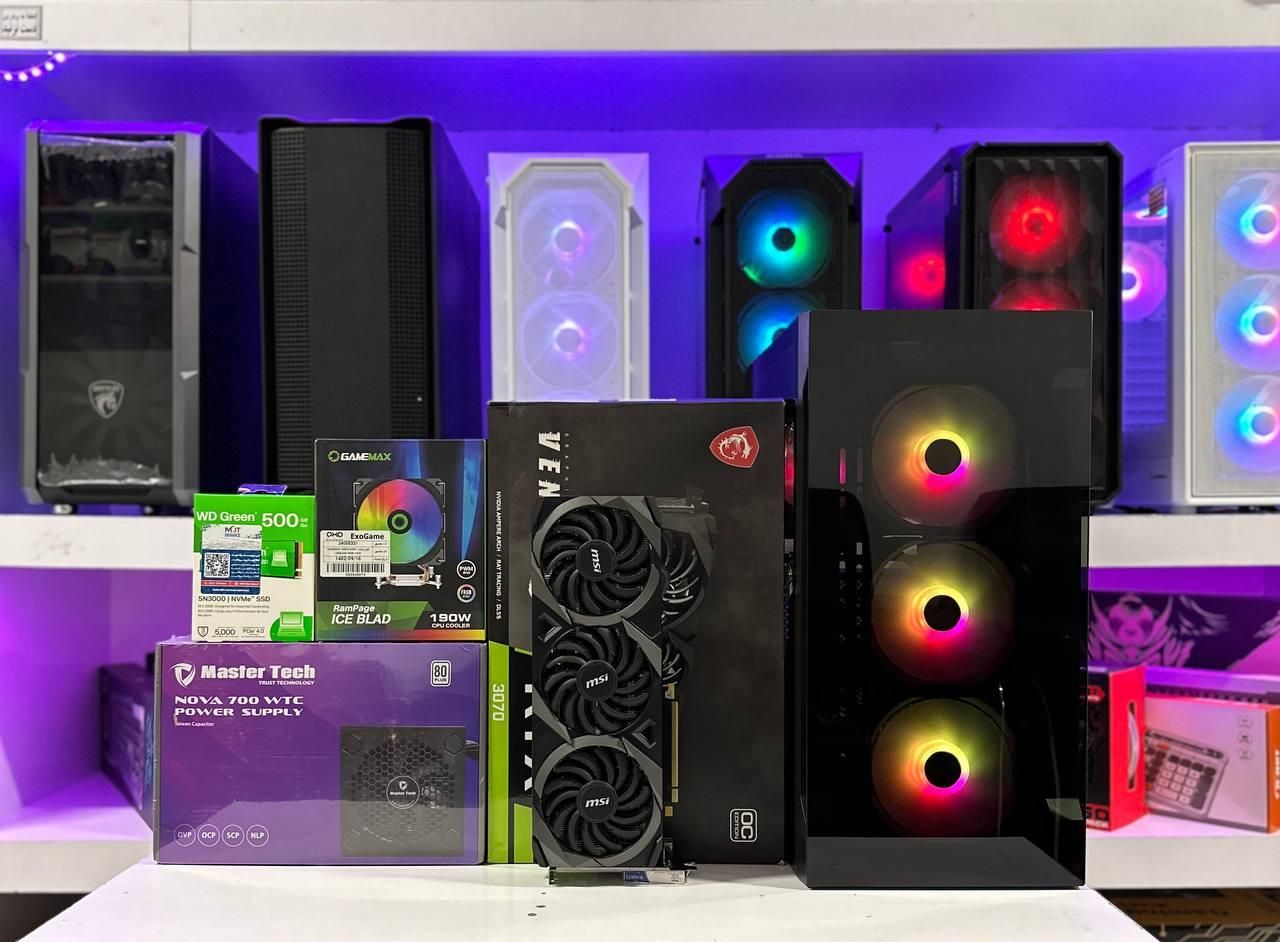 کیس گیمینگ رندرینگi513400F +RTX3070MSI رم32|رایانه رومیزی|مشهد, فلسطین|دیوار