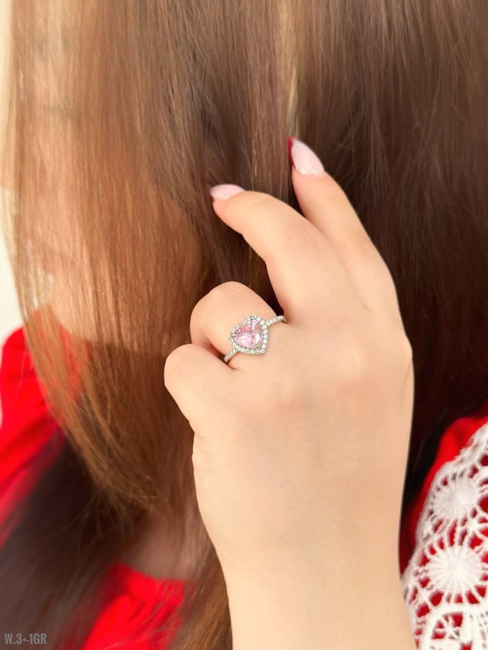 انگشتر نقره love کد 072 Pink heart|بدلیجات|تبریز, |دیوار