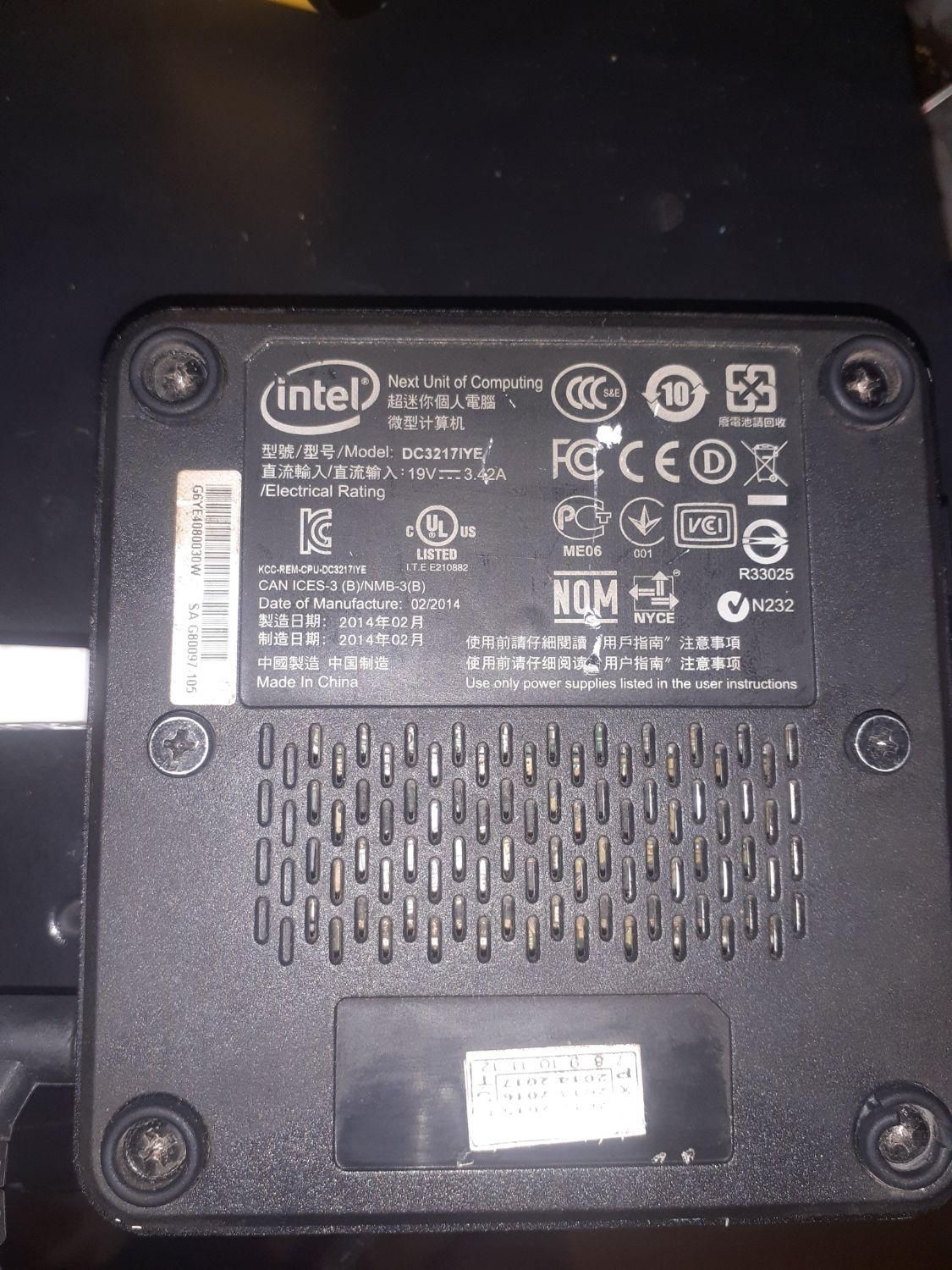 مینی پی سی مدل Intel NUC DC3217IYE|رایانه همراه|رشت, استقامت 1|دیوار