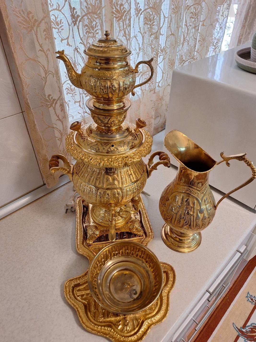 سماور آب طلا قلمکاری|سماور، چایساز، قهوهساز|تهران, آهنگ|دیوار