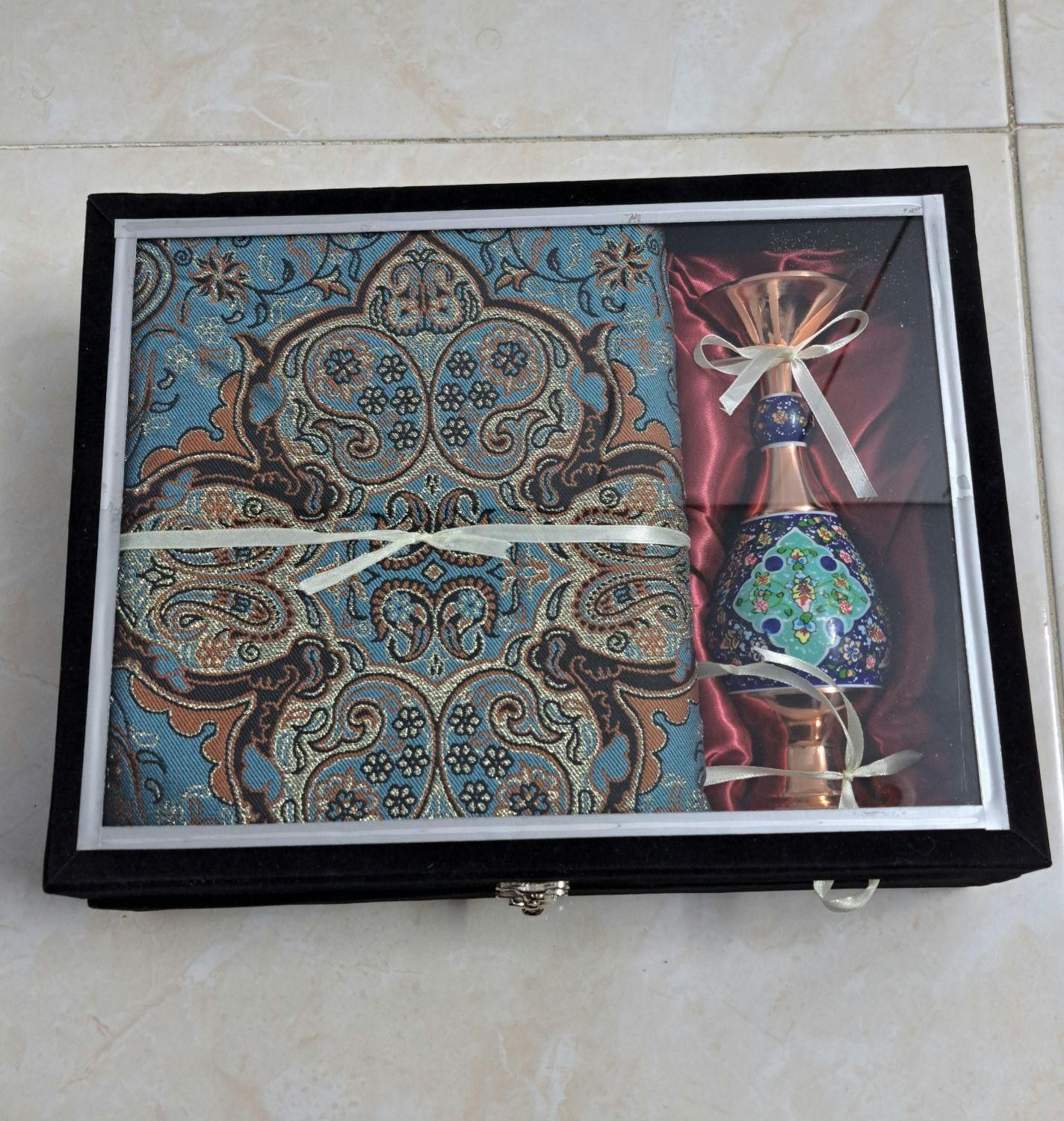 پک ست هدیه صنایع دستی گلدان مس و پرداز وترمه|صنایع دستی و سایر لوازم تزئینی|تهران, مهرآباد جنوبی|دیوار
