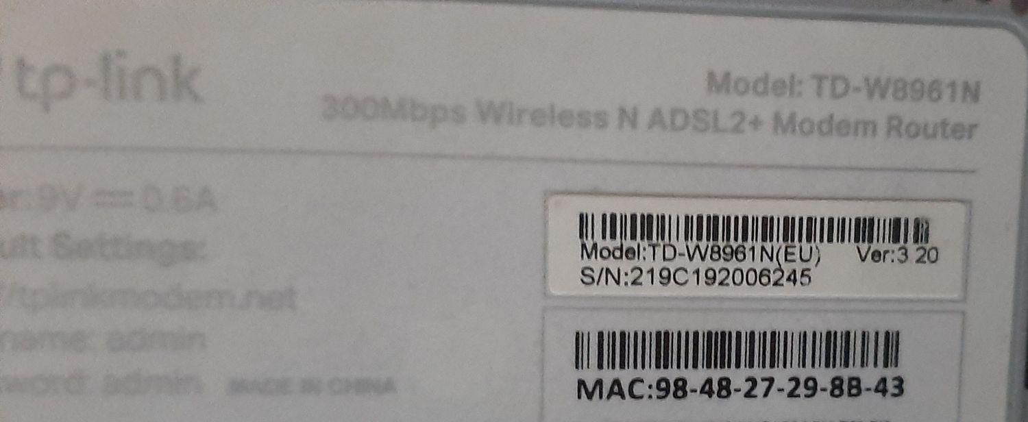 مودم تی‌پی‌لینک ADSL2+ مدل TD-W8961N|مودم و تجهیزات شبکه|تهران, ونک|دیوار