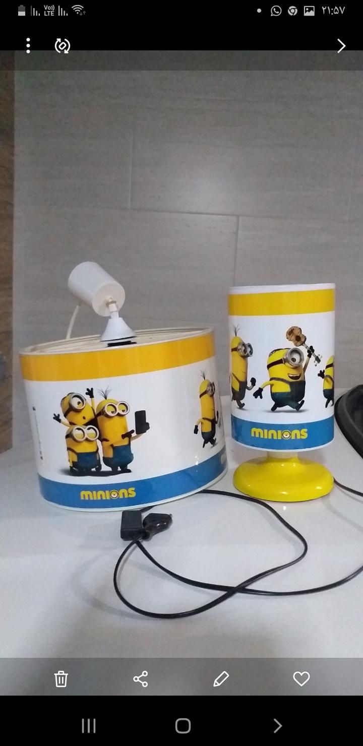 لوستر و چراغ خواب مینییون|لوستر و چراغ آویز|تبریز, |دیوار