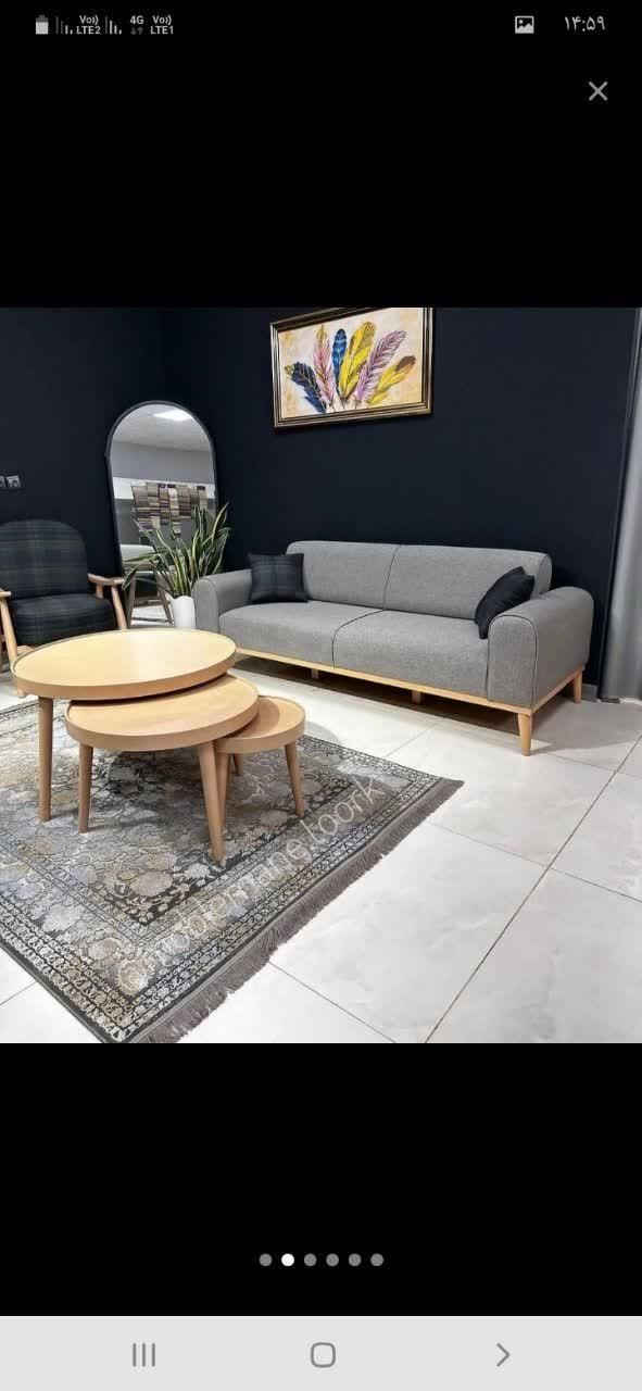 مبل دسته چوبی مینی|مبلمان خانگی و میز عسلی|ماهدشت, |دیوار