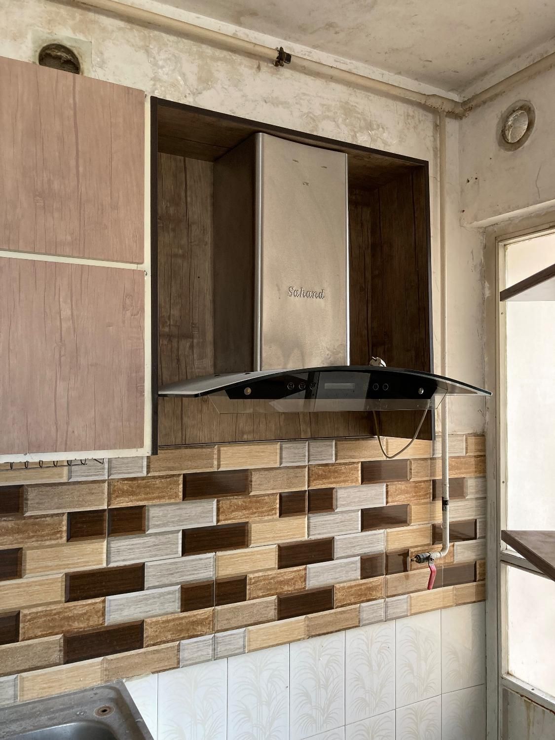 کابینت  سینک  هود شیر|آب‌چکان و نظم‌دهنده ظروف|ساوه, |دیوار