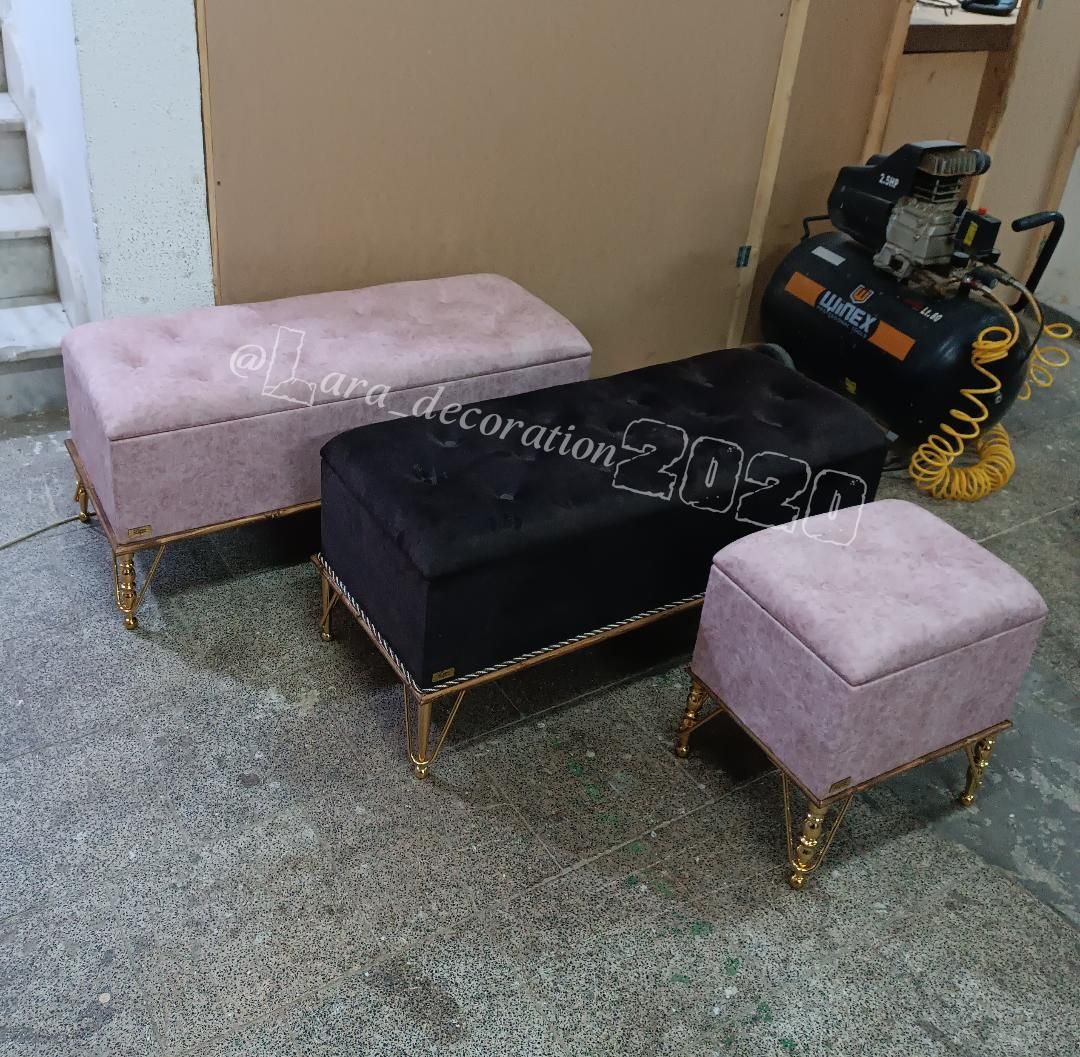 نیمکت پاف پایه فلزی مخروطی کد 502|صندلی و نیمکت|تبریز, |دیوار