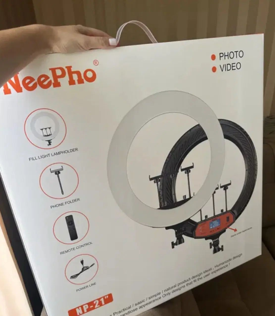 رینگ لایت RING LIGHT neepho-21 به همراه سه پایه|دوربین عکاسی و فیلم‌برداری|تهران, شهرک شریعتی|دیوار