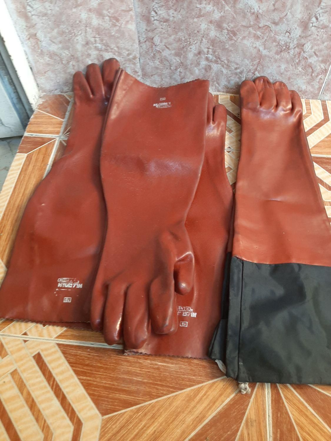 دستکش ضد اسید ایرانی وخارجی نو|لباس|اصفهان, باتون|دیوار