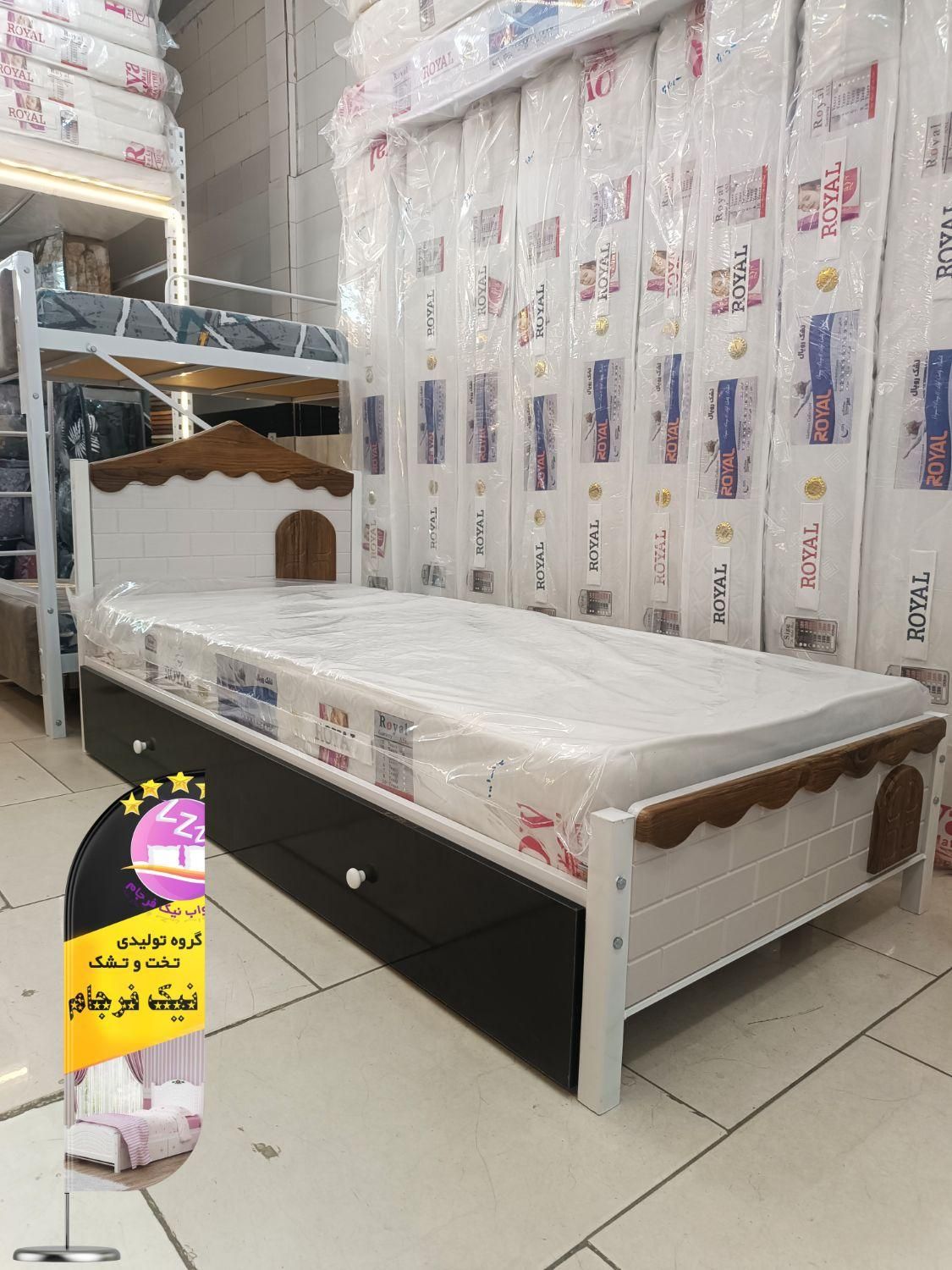 تخت خواب ۱ یک نفره وکیوم(تختخواب یکنفره) مدل کلبه|تخت و سرویس خواب|مشهد, سپاد|دیوار