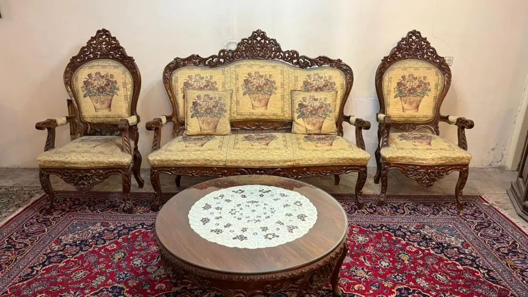 مبلمان چوب گردوی درجه یک|مبلمان خانگی و میز عسلی|تهران, سید خندان (جلفا)|دیوار