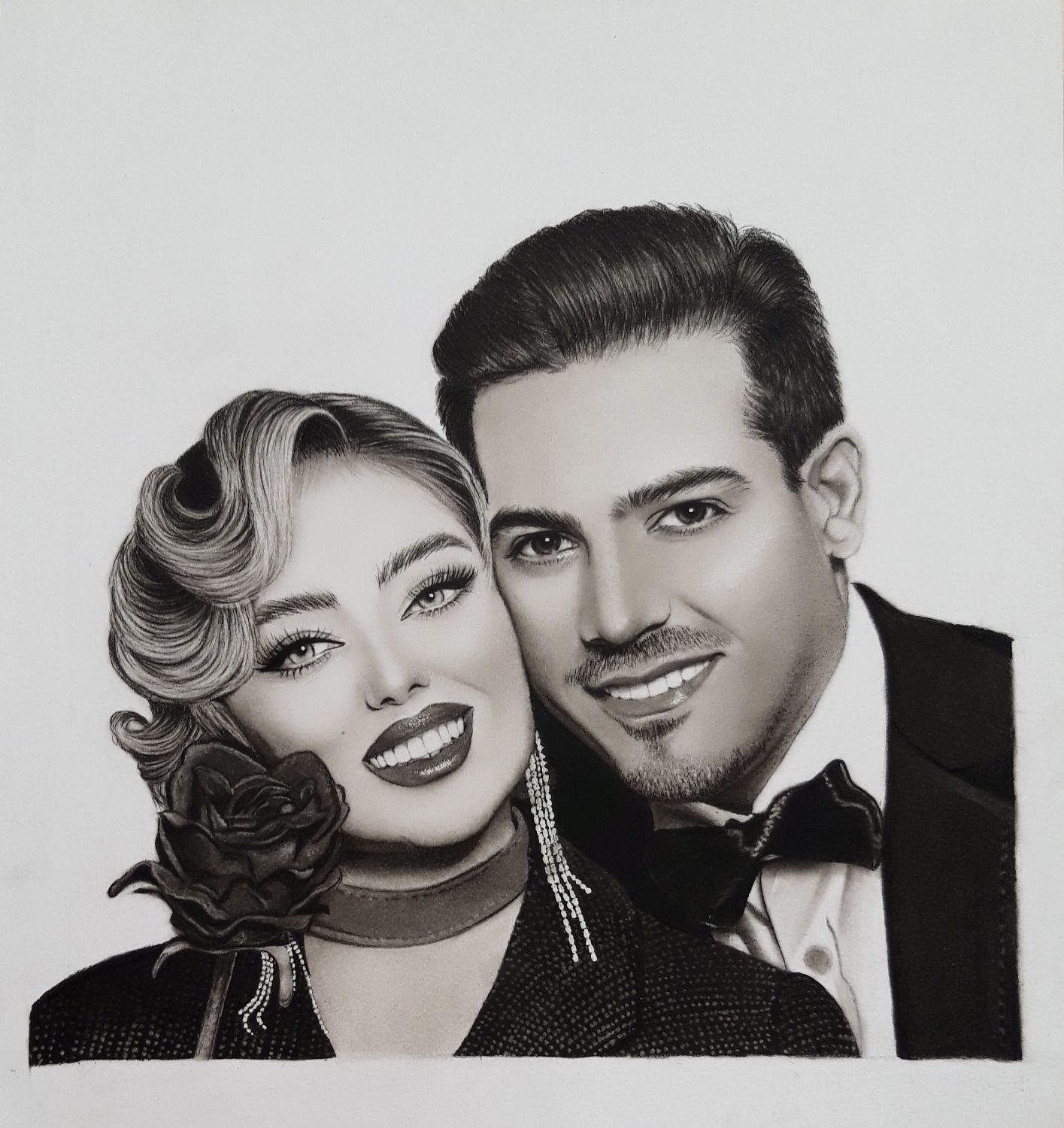 تابلو نقاشی سیاه قلم|تابلو، نقاشی، عکس|قم, باجک یک|دیوار