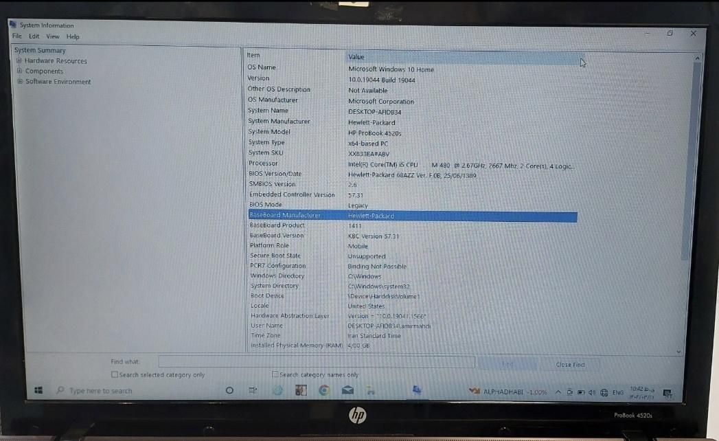 لپتاپ HP مدل ProBook 4520s|رایانه همراه|تهران, حکیمیه|دیوار