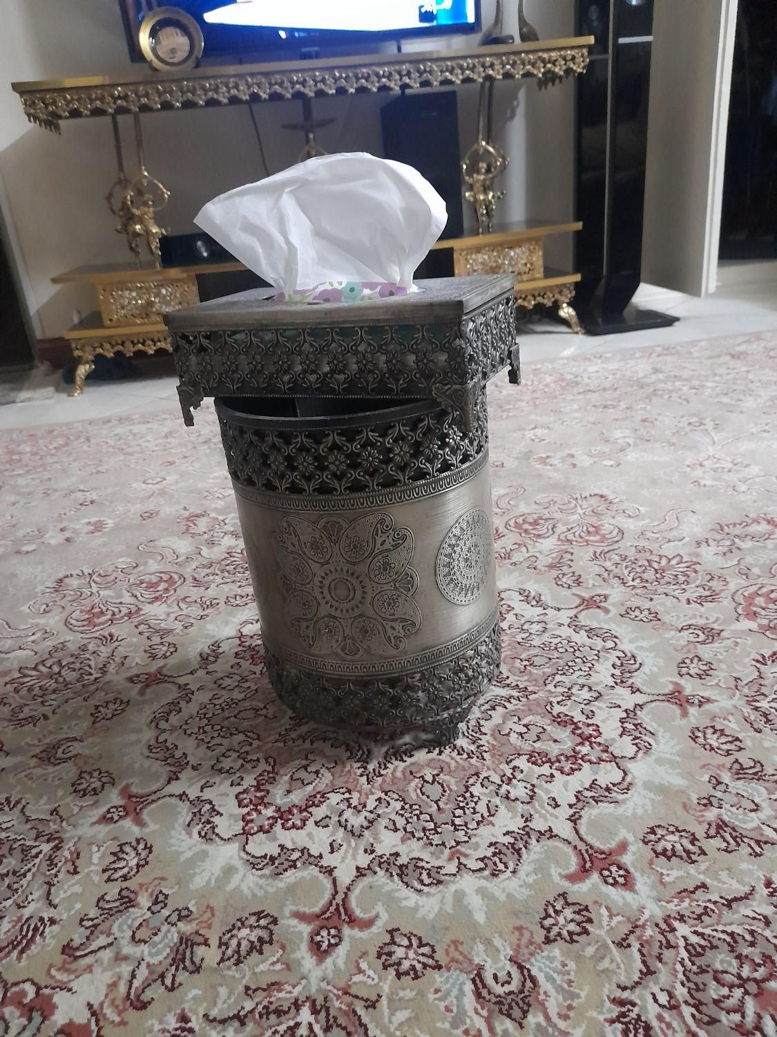 سطل آشغالی و جا دستمال کاغذی|صنایع دستی و سایر لوازم تزئینی|تهران, شهرک فردوس (حسینی)|دیوار