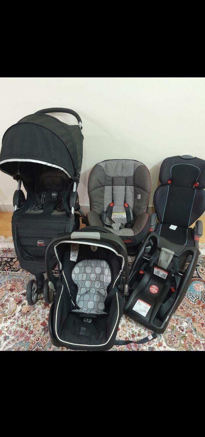 ست کالسکه خارجی مدل Britax در حد نونو ب صورت تک هم|کالسکه و لوازم جانبی|ری, دولت‌آباد|دیوار