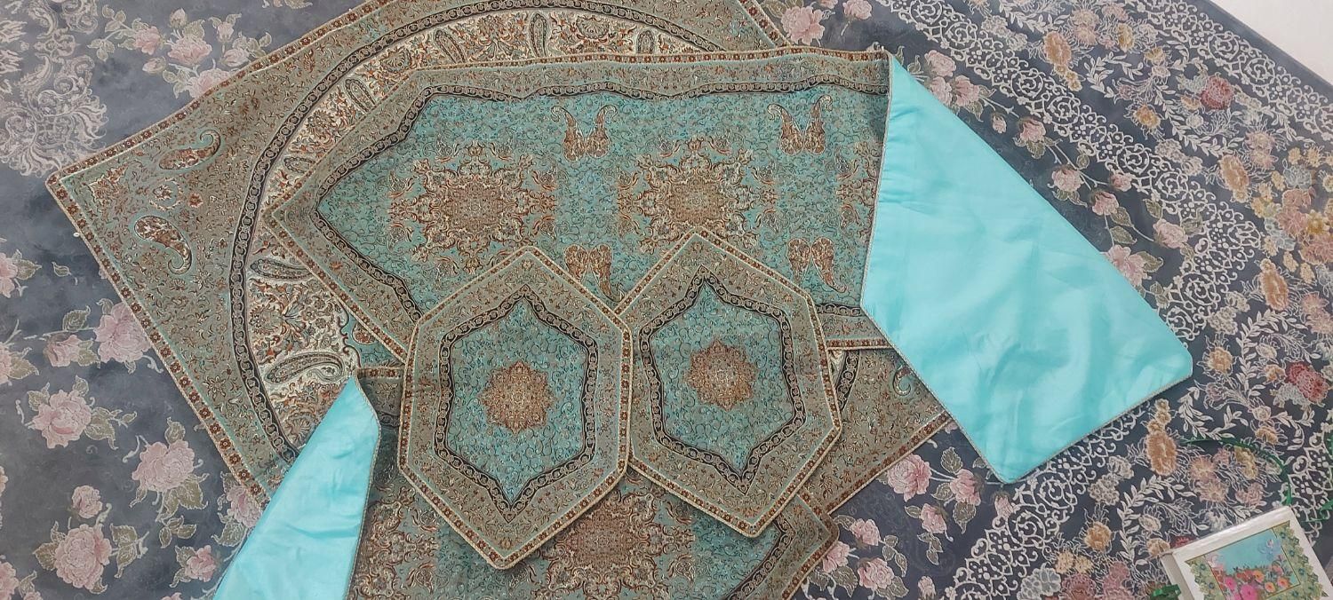 رومیزی ترمه اصل یزد کاملا نو|پرده، رانر، رومیزی|تهران, خانی آباد نو جنوبی|دیوار
