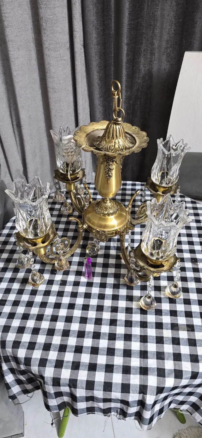 لوستر ساعت و شمعدان|لوستر و چراغ آویز|مشهد, دانشجو|دیوار