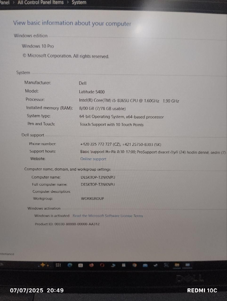 لپ تاپ DELL مدل latitude 5400|رایانه همراه|خواف, |دیوار