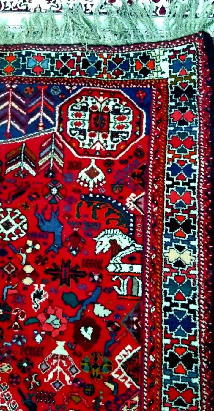 فرش دستباف قدیمی آنتیک قشقایی|فرش|صدرا-فارس, فاز ۱|دیوار