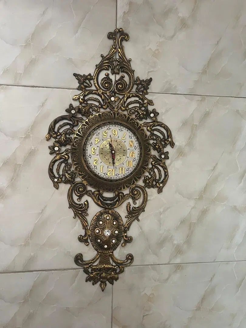 ساعت،سطل و جادستمال ،لوستر و دیوارکوب برنجی|لوستر و چراغ آویز|رشت, لاکان شهر|دیوار