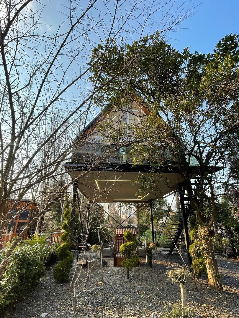 کلبه درختی نوساز ۱ خواب جکوزیدار|اجارهٔ کوتاه‌مدت ویلا و باغ|نور, |دیوار