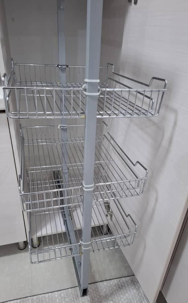 سبد سوپری کابینت آشپزخانه (نظم دهنده ـ۳ طبقه ریلی)|آب‌چکان و نظم‌دهنده ظروف|اهواز, کیانپارس |دیوار