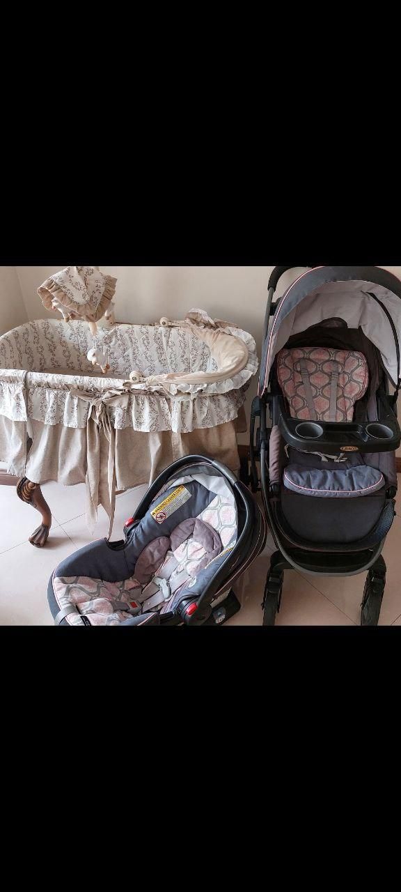 کالسکه و کریر برند گراکو.و تخت کنار مادر|کالسکه و لوازم جانبی|تهران, ستارخان|دیوار