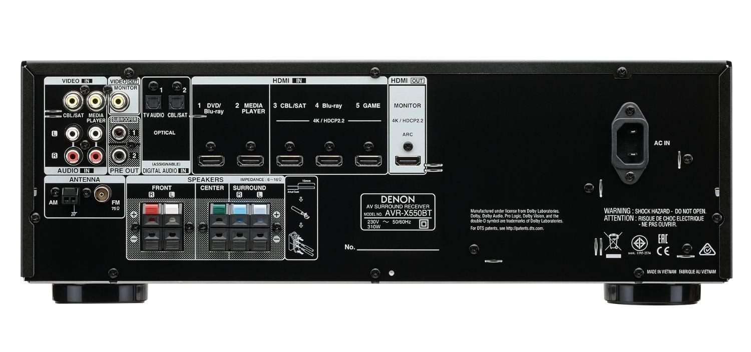 آمپلی فایر سینمایی 5.2 کانالDENON AVR-X550BT|سیستم صوتی خانگی|تهران, کاشانک|دیوار