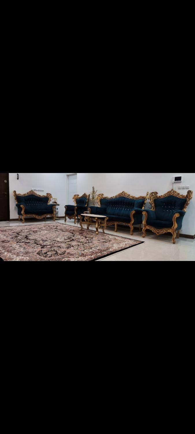 مبلمان 7نفره با عسلی و جلو مبلی|مبلمان خانگی و میز عسلی|باقرشهر, |دیوار