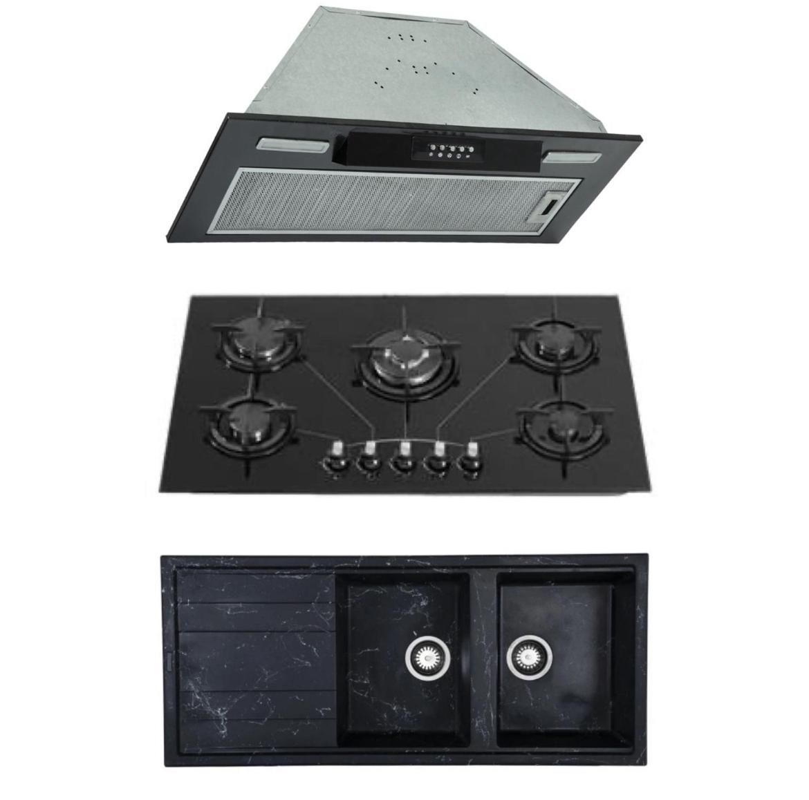 ست سینک گرانیتی ، اجاق گاز رومیزی ، هود مخفی|اجاق گاز و لوازم برقی پختوپز|تهران, نعمتآباد|دیوار